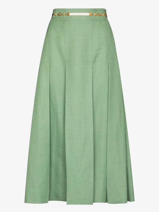 High Waist Pleated Skirt