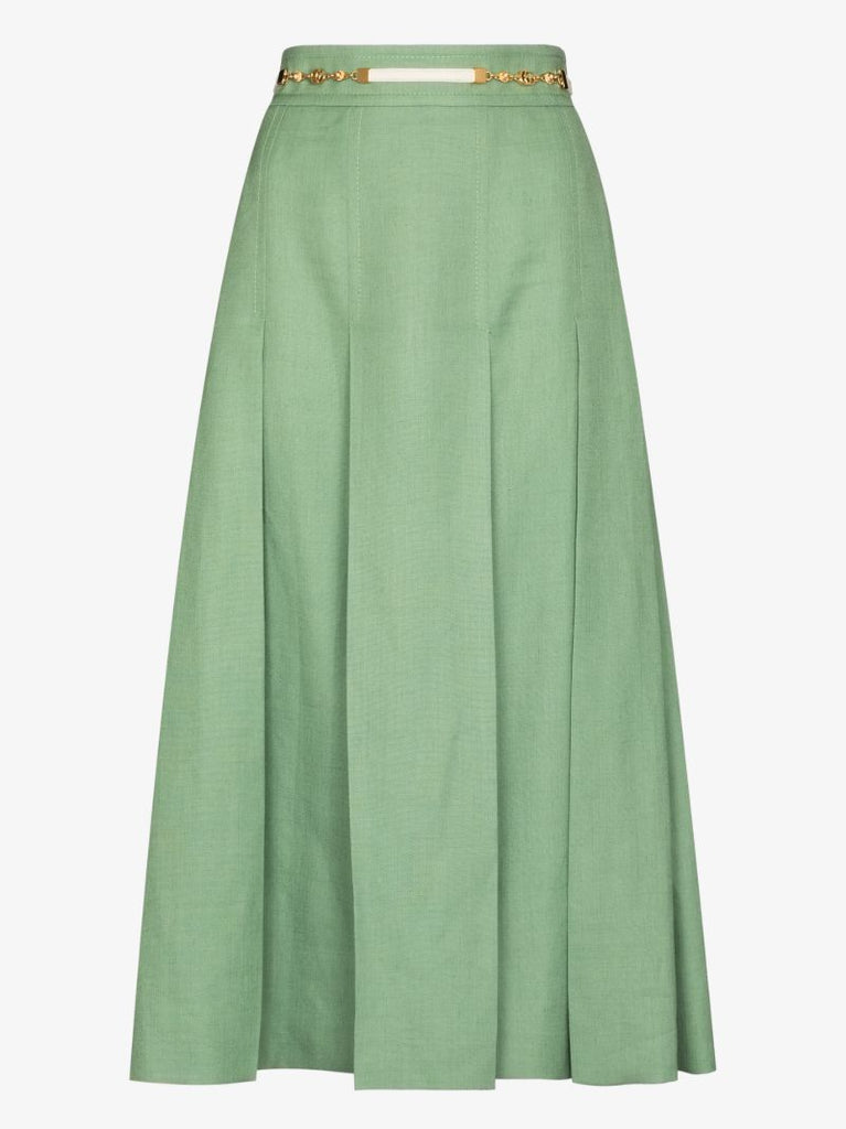 High Waist Pleated Skirt