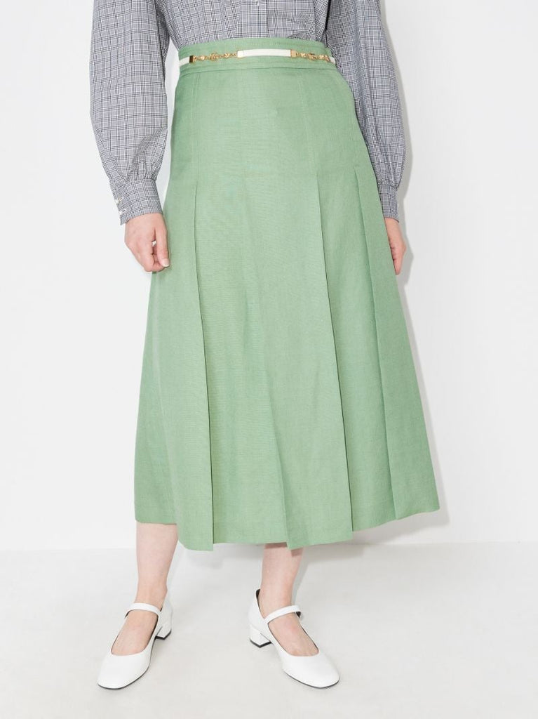 High Waist Pleated Skirt