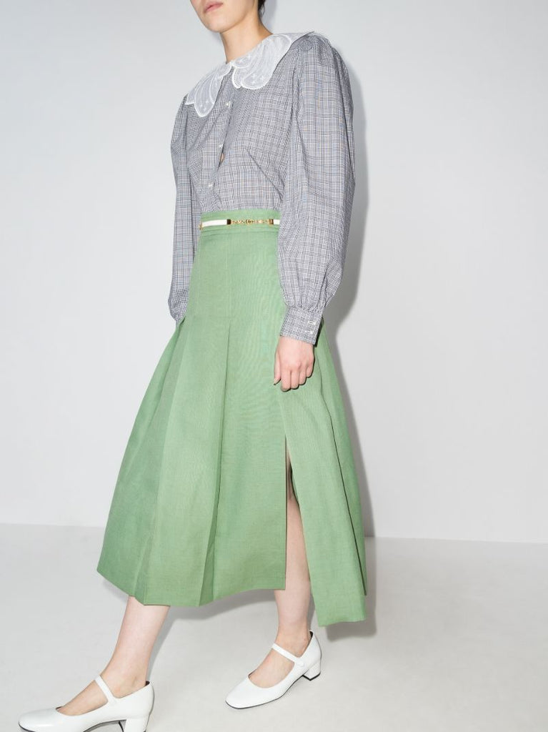 High Waist Pleated Skirt
