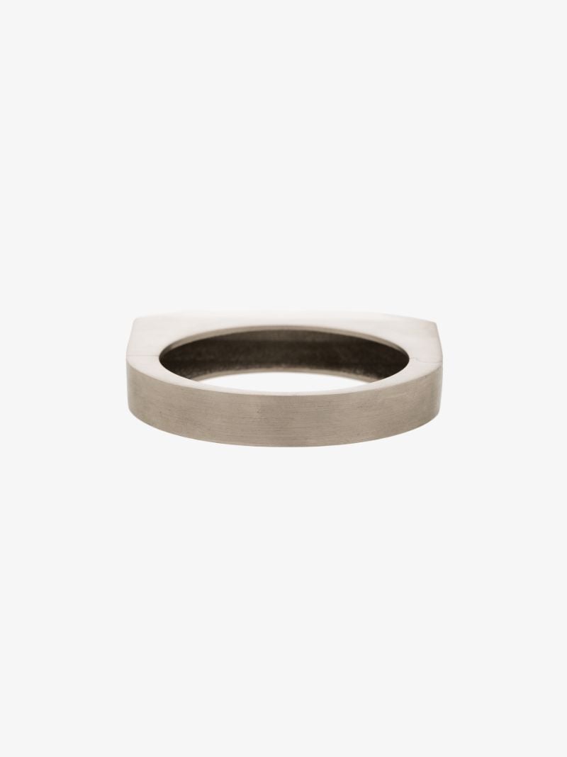 Silver Tone Bevelled Crystal Bangle Bracelet