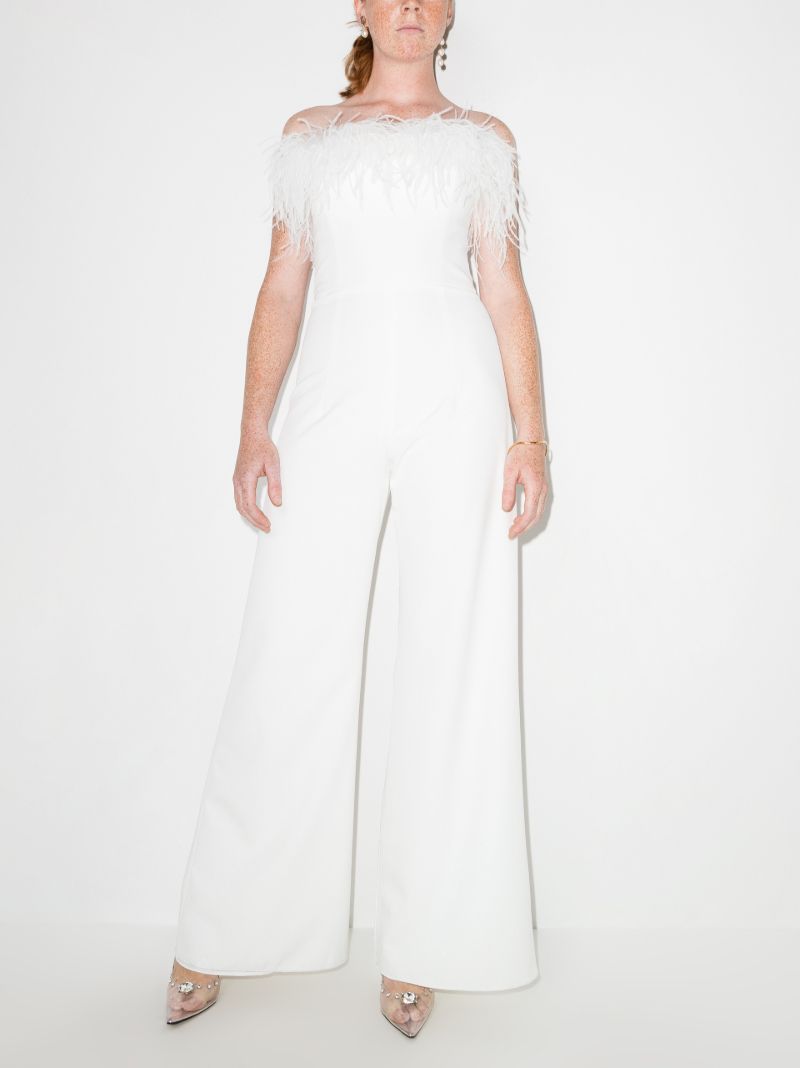 Taree Feather Trim Jumpsuit