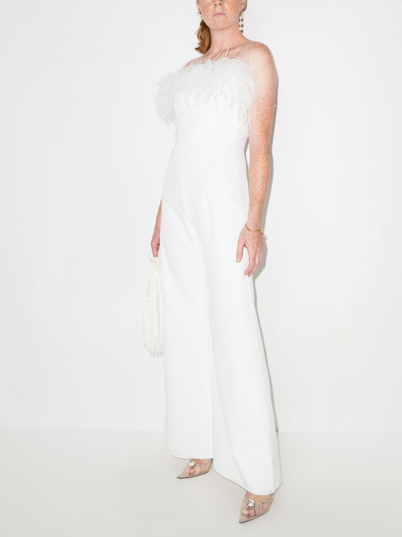 Taree Feather Trim Jumpsuit