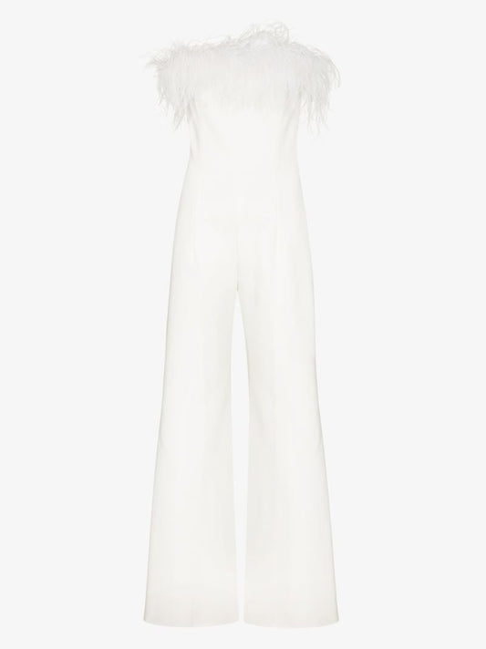 Taree Feather Trim Jumpsuit