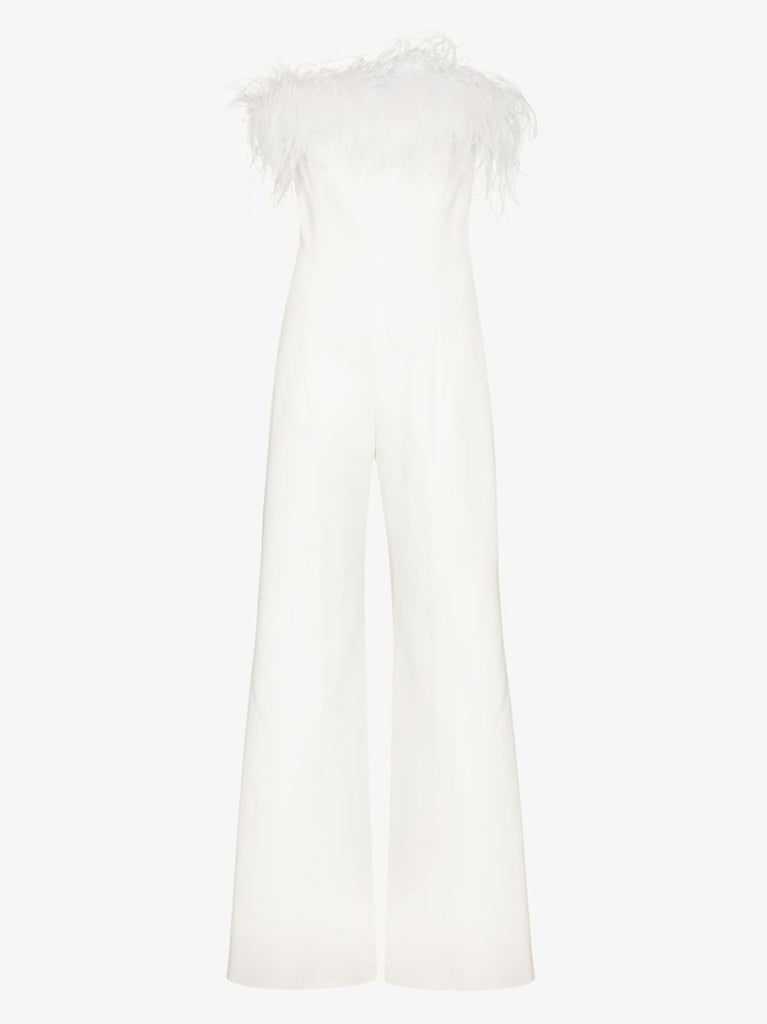 Taree Feather Trim Jumpsuit