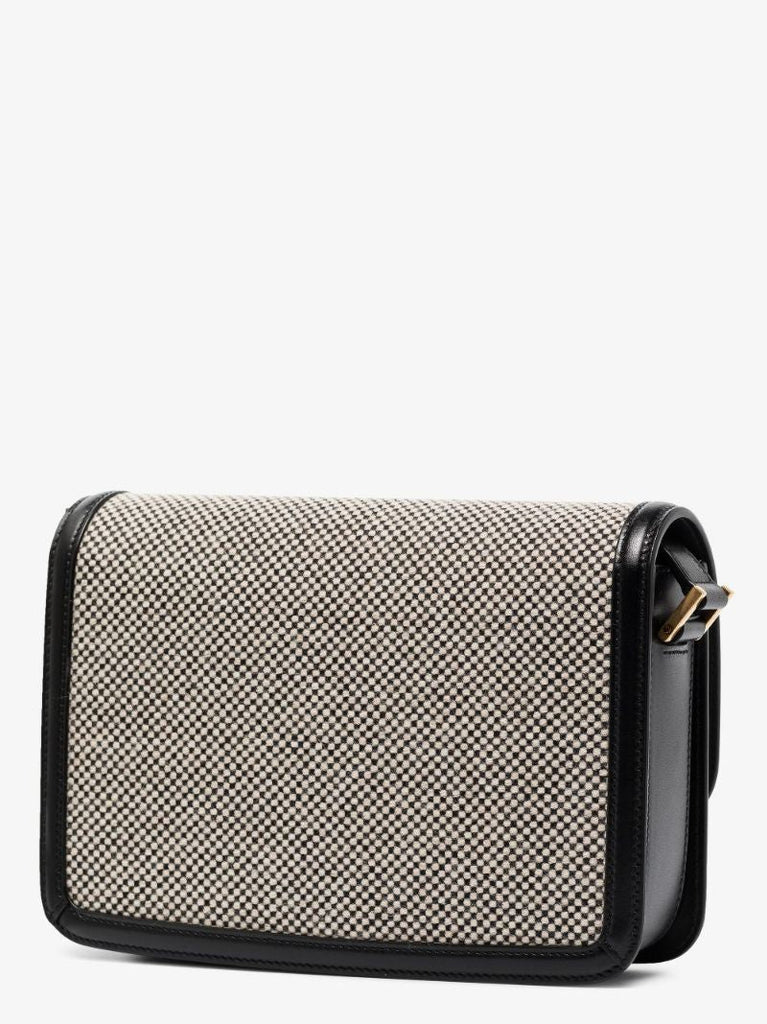 Black Solferino Woven Shoulder Bag