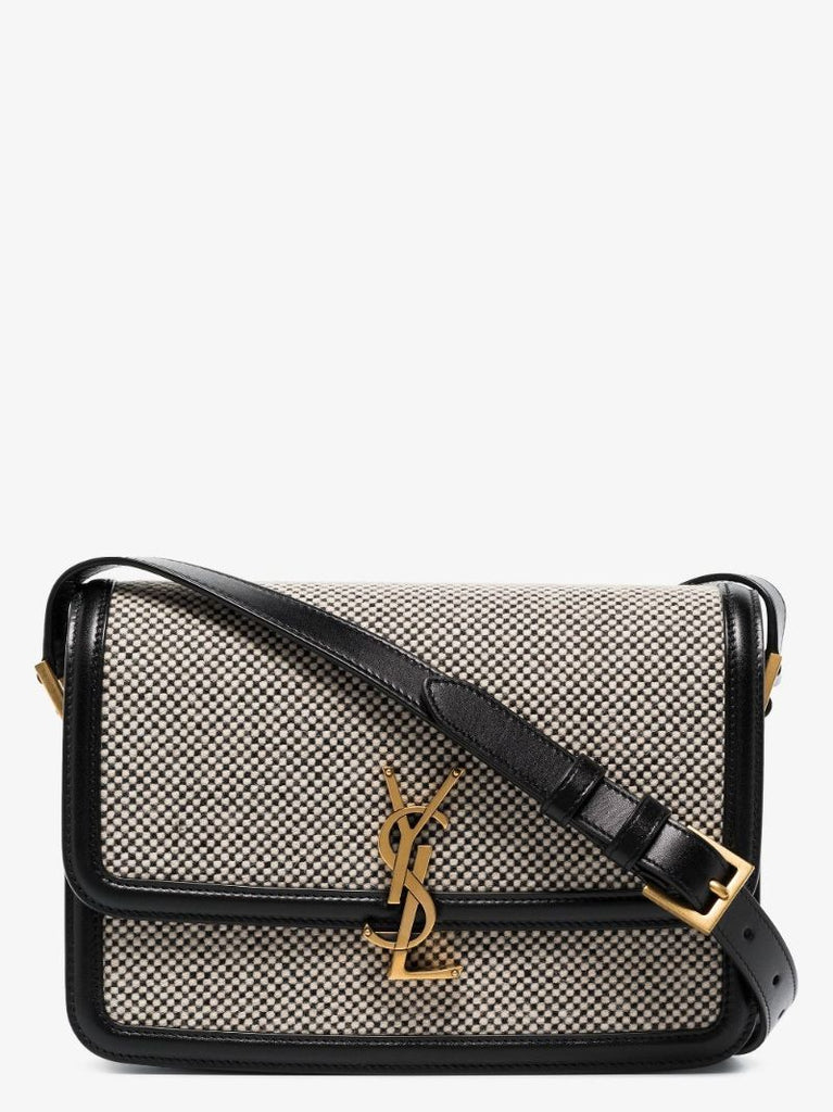 Black Solferino Woven Shoulder Bag