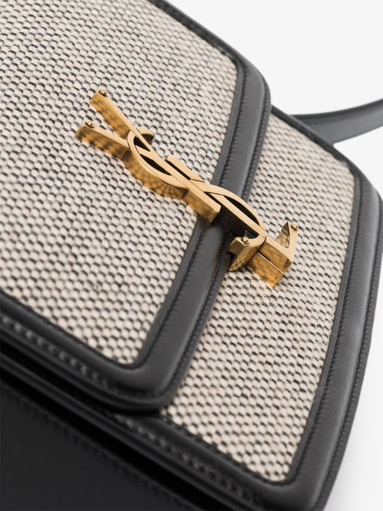 Black Solferino Woven Shoulder Bag