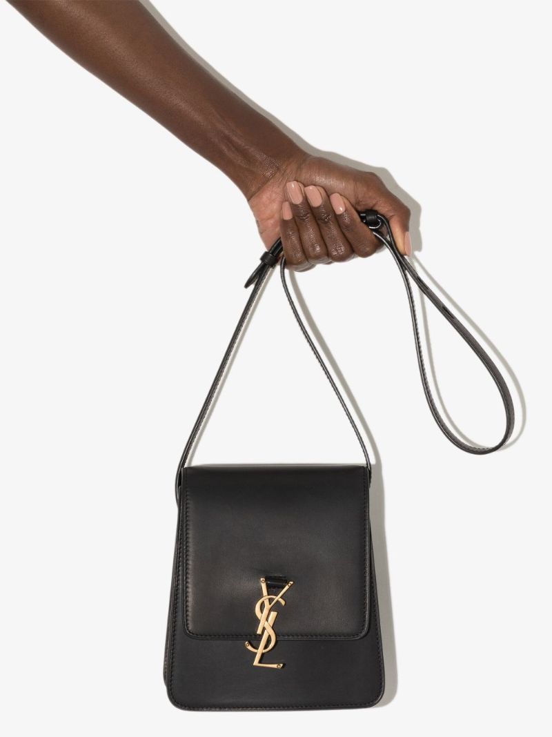 Black Kaia Small Leather Shoulder Bag