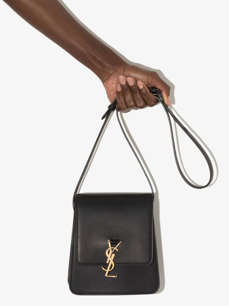 Black Kaia Small Leather Shoulder Bag