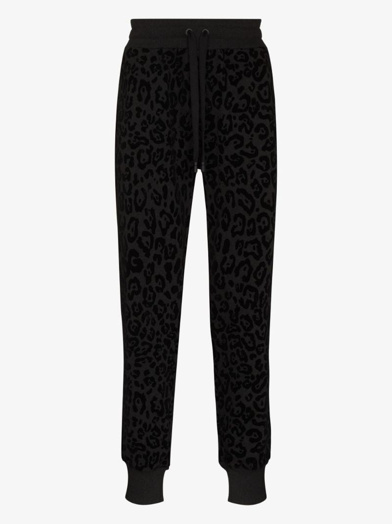 Leopard Print Track Pants