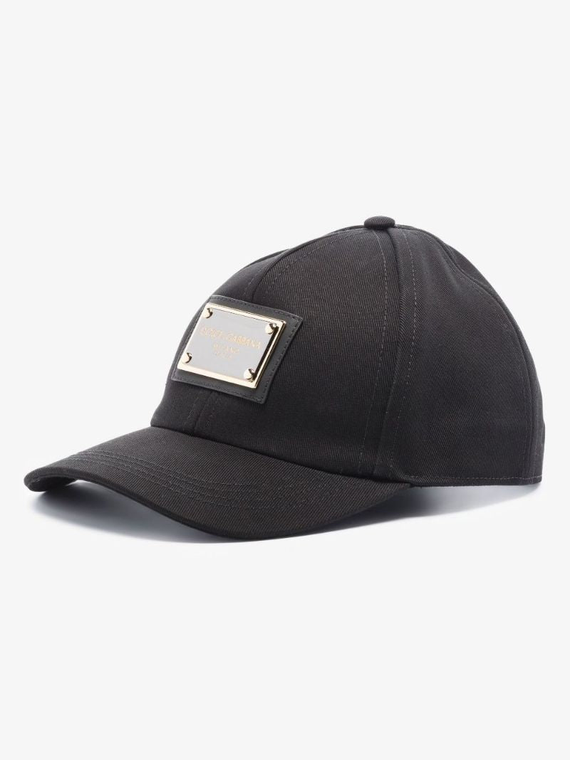 Black Logo Plaque Baseball Cap