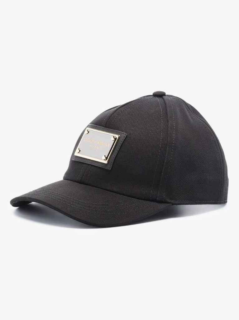 Black Logo Plaque Baseball Cap