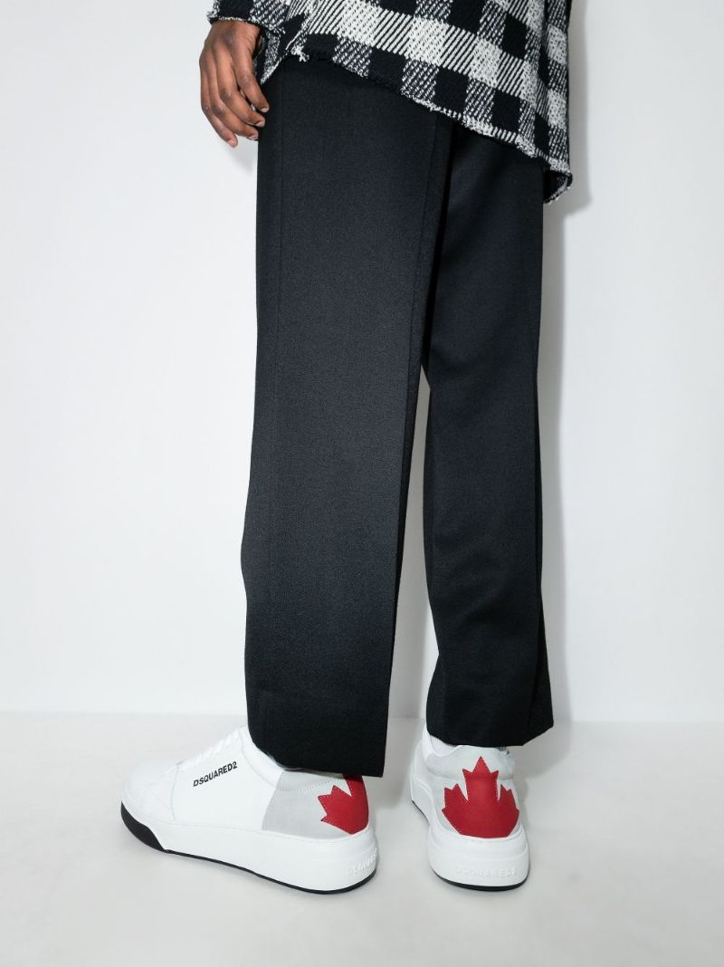 White Bumper Leather Sneakers