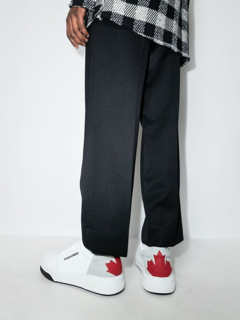 White Bumper Leather Sneakers