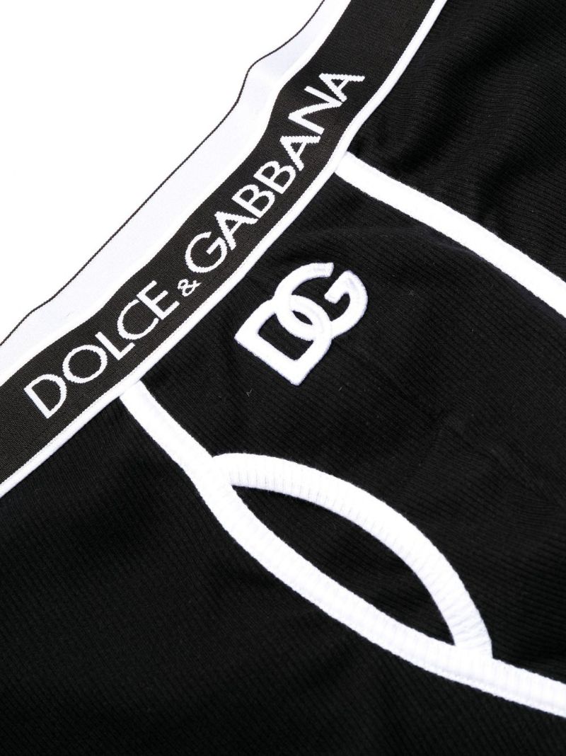 Black Contrast Logo Cotton Boxers