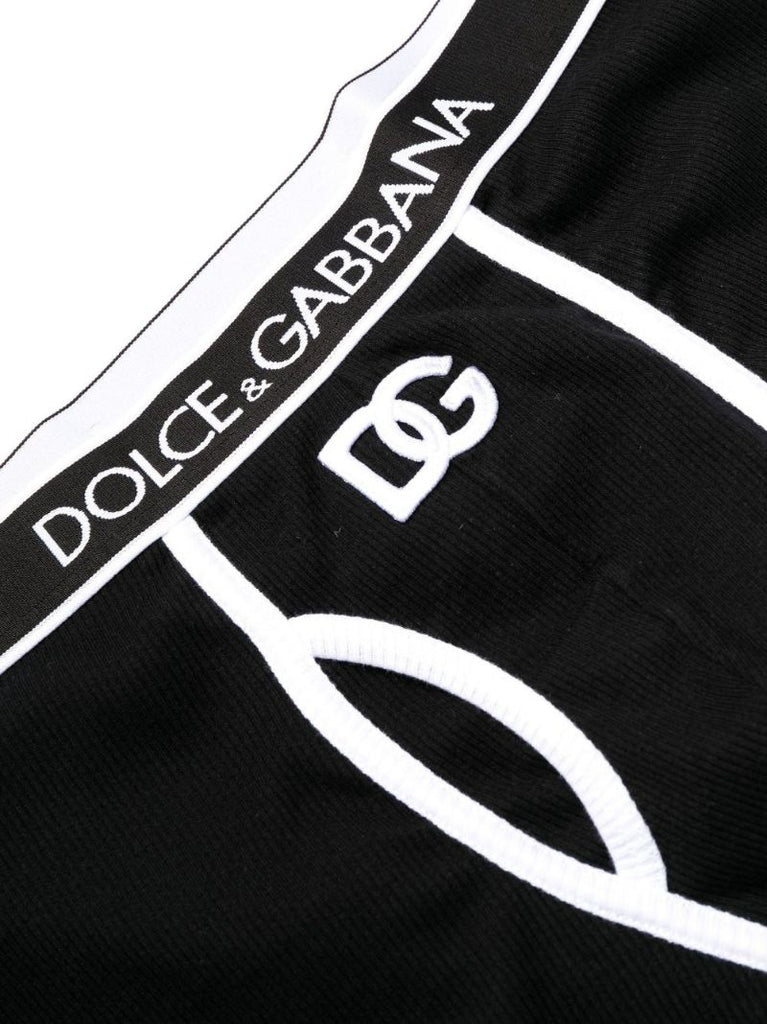Black Contrast Logo Cotton Boxers