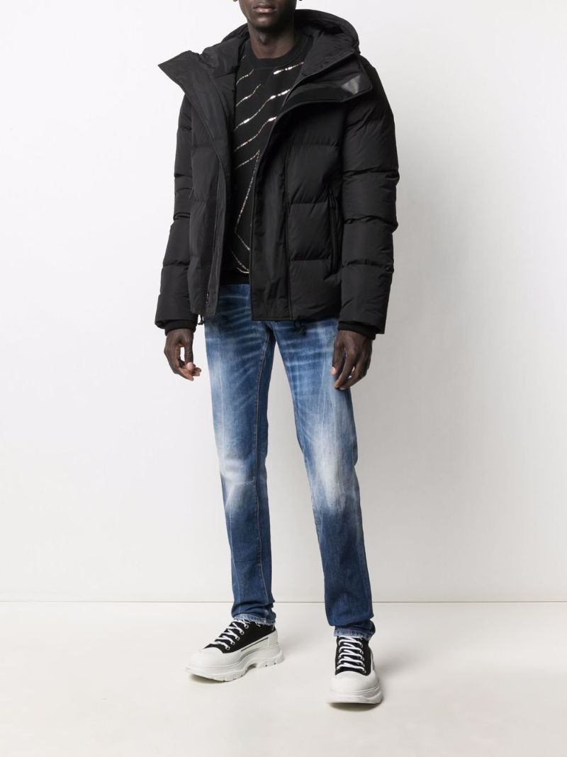 Black Logo-print Puffer Jacket