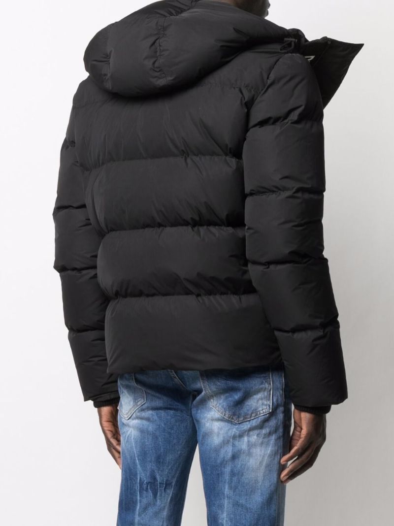Black Logo-print Puffer Jacket
