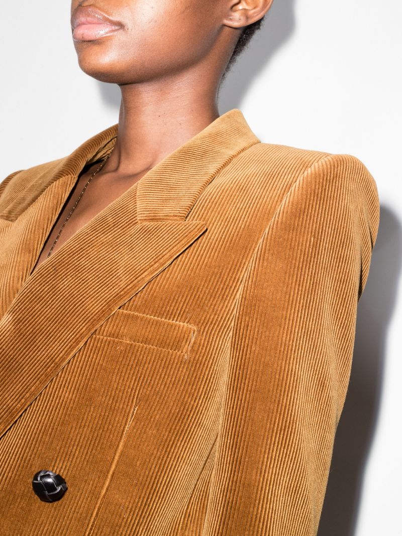 Double-breasted Corduroy Blazer