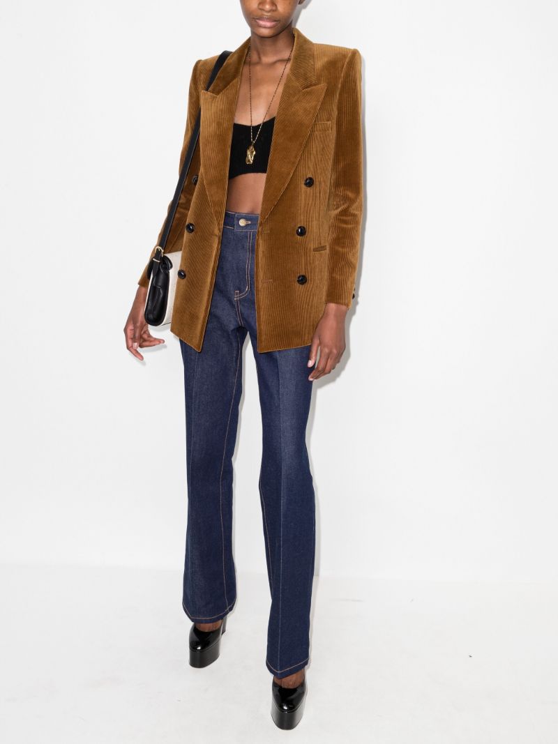 Double-breasted Corduroy Blazer