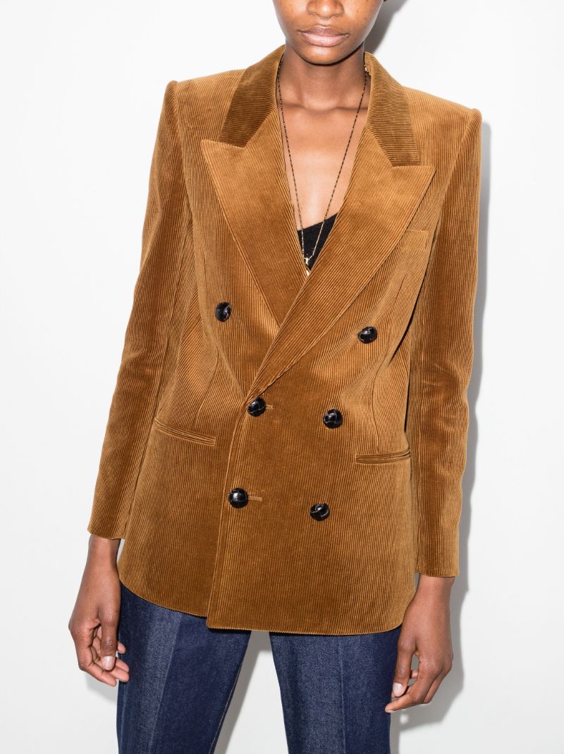 Double-breasted Corduroy Blazer
