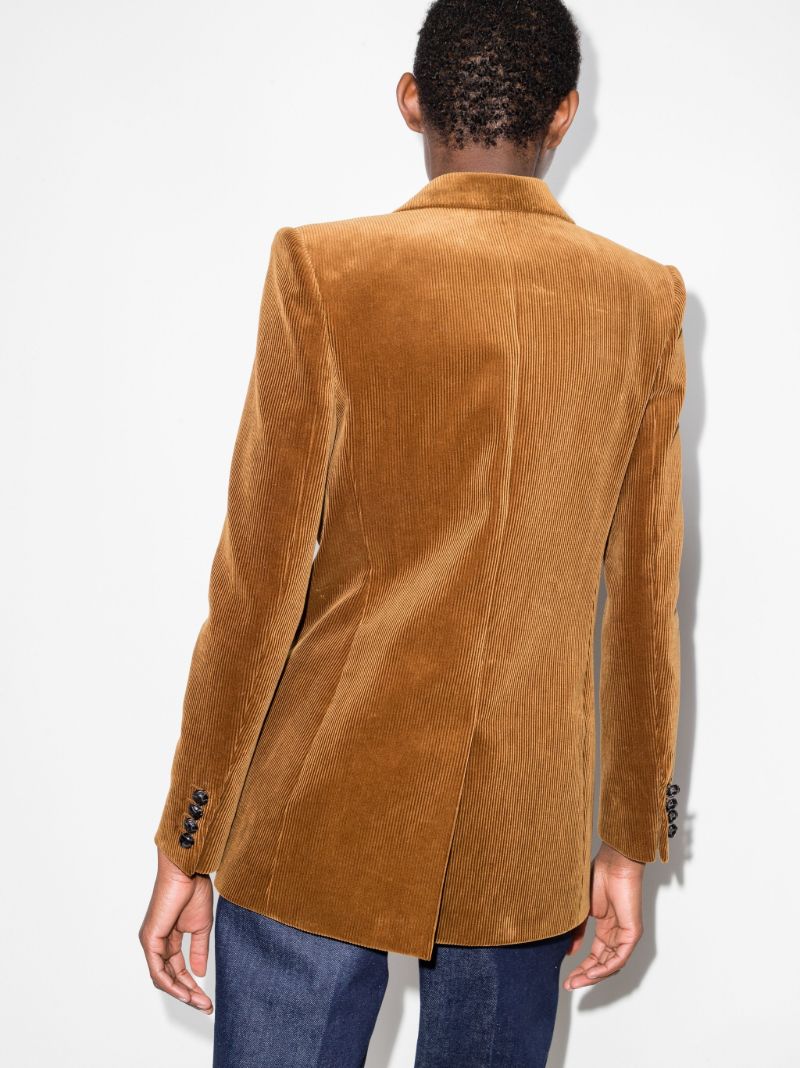 Double-breasted Corduroy Blazer