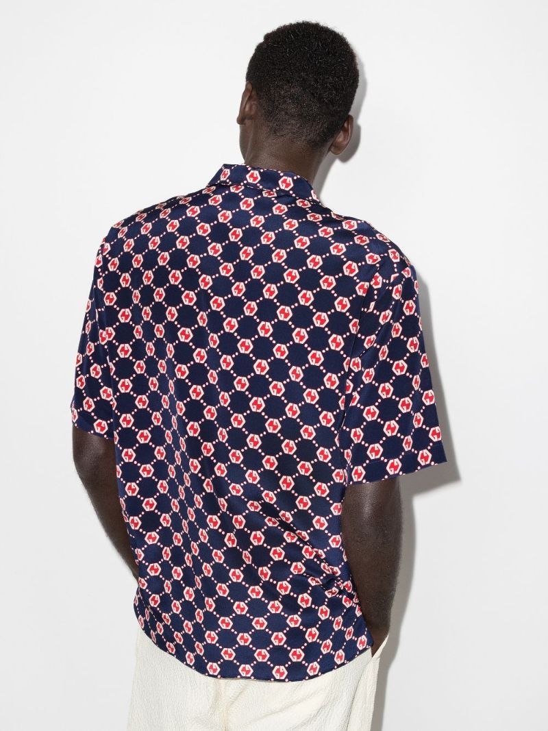 Monogram-print Short-sleeve Shirt