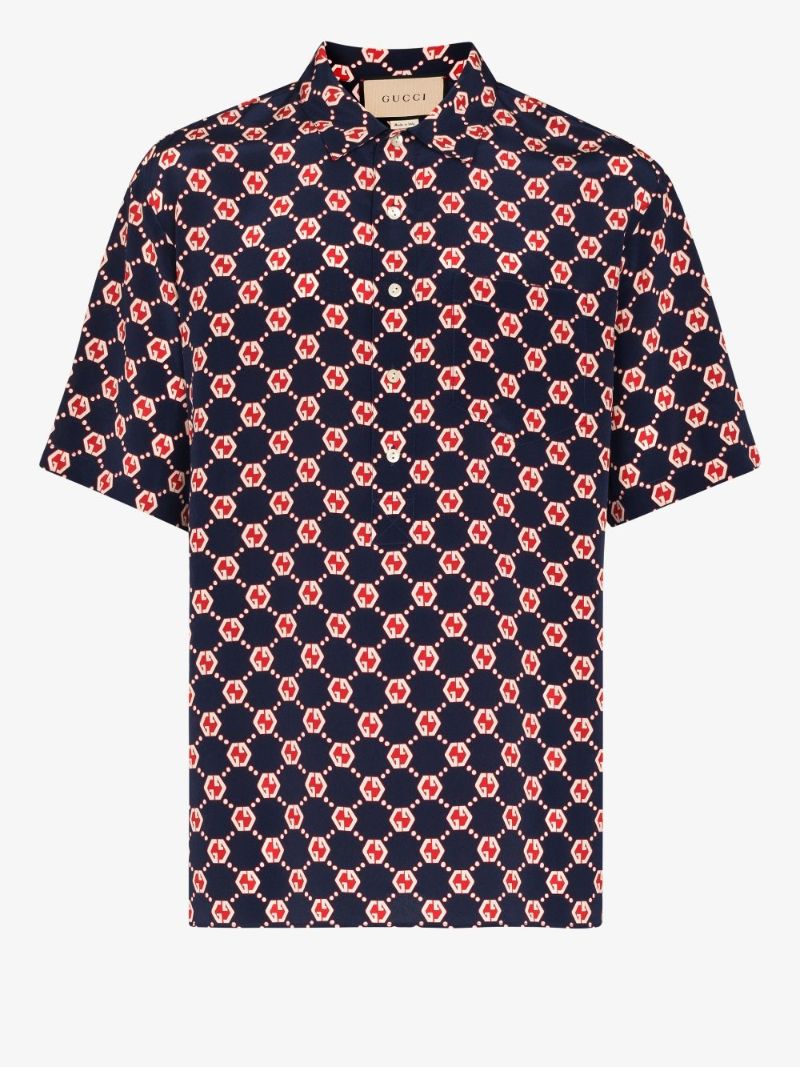 Monogram-print Short-sleeve Shirt