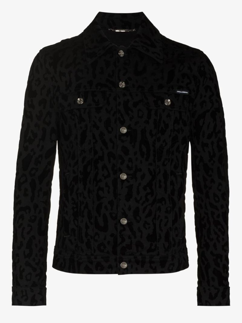 Leopard Print Denim Jacket