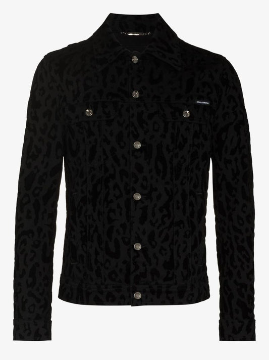 Leopard Print Denim Jacket