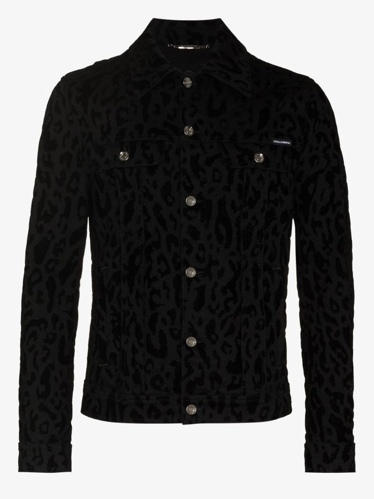 Leopard Print Denim Jacket