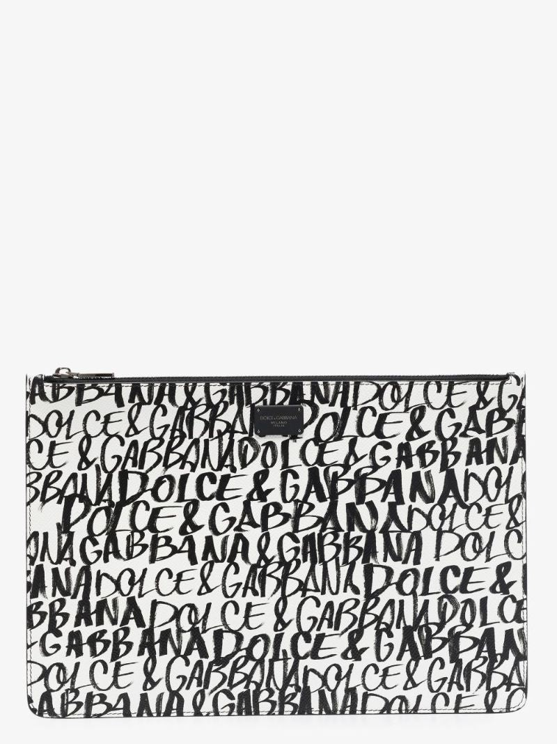 Graffiti Print Zipped Clutch