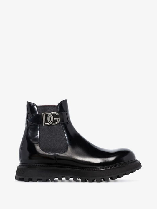 Black Bernini Leather Ankle Boots