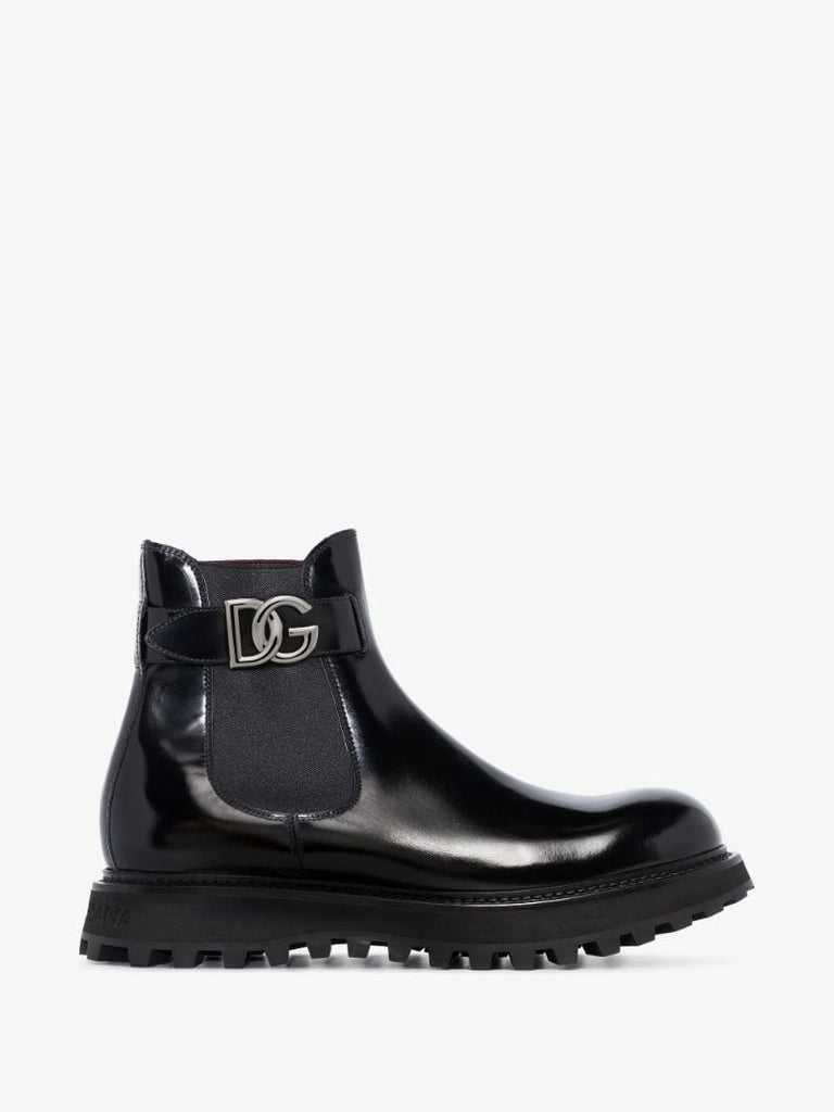 Black Bernini Leather Ankle Boots