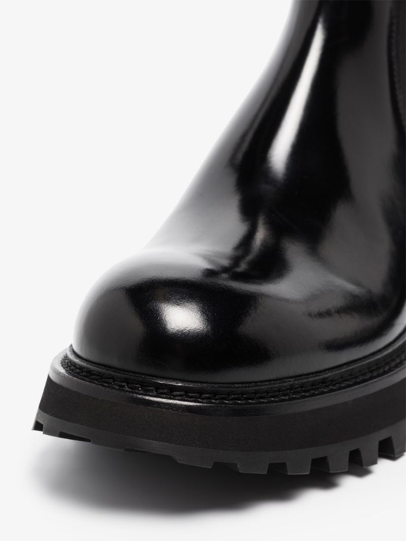 Black Bernini Leather Ankle Boots