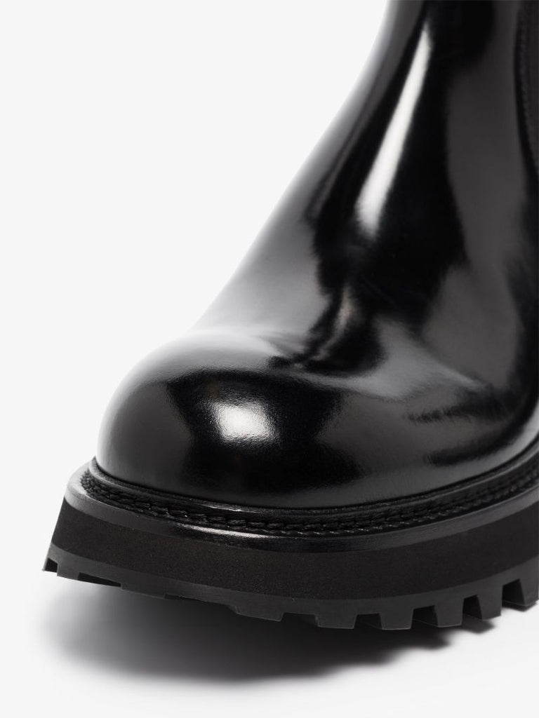 Black Bernini Leather Ankle Boots