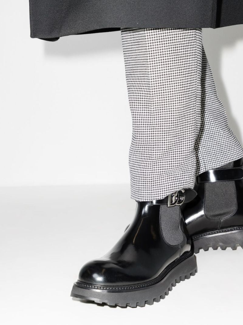 Black Bernini Leather Ankle Boots