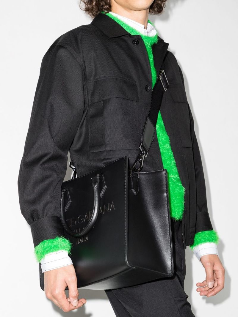 Black Leather Tote Bag