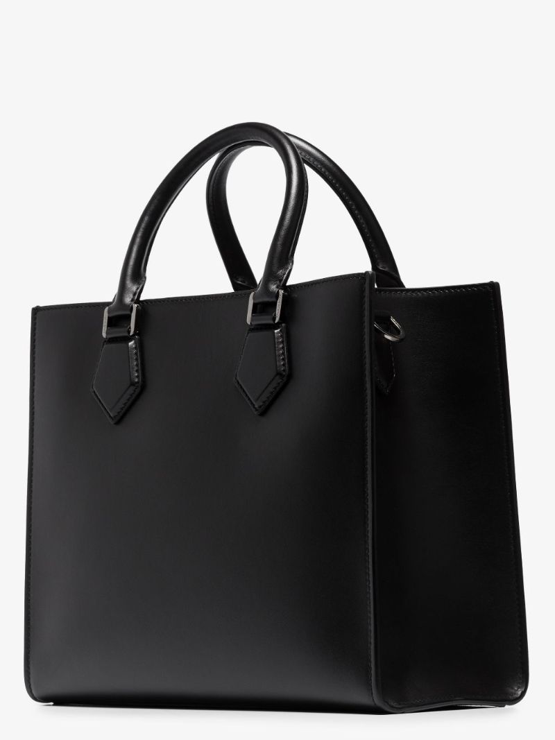 Black Leather Tote Bag