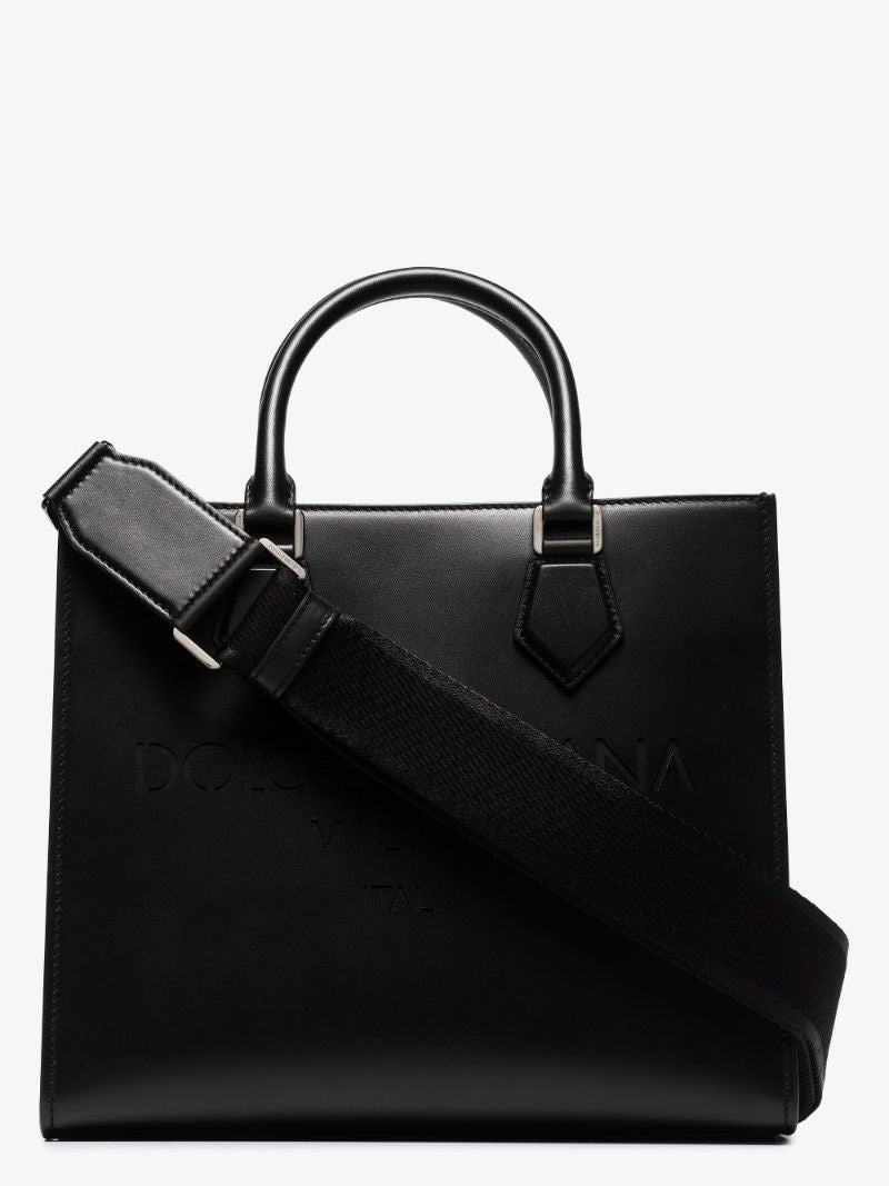 Black Leather Tote Bag