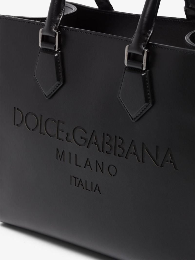Black Leather Tote Bag