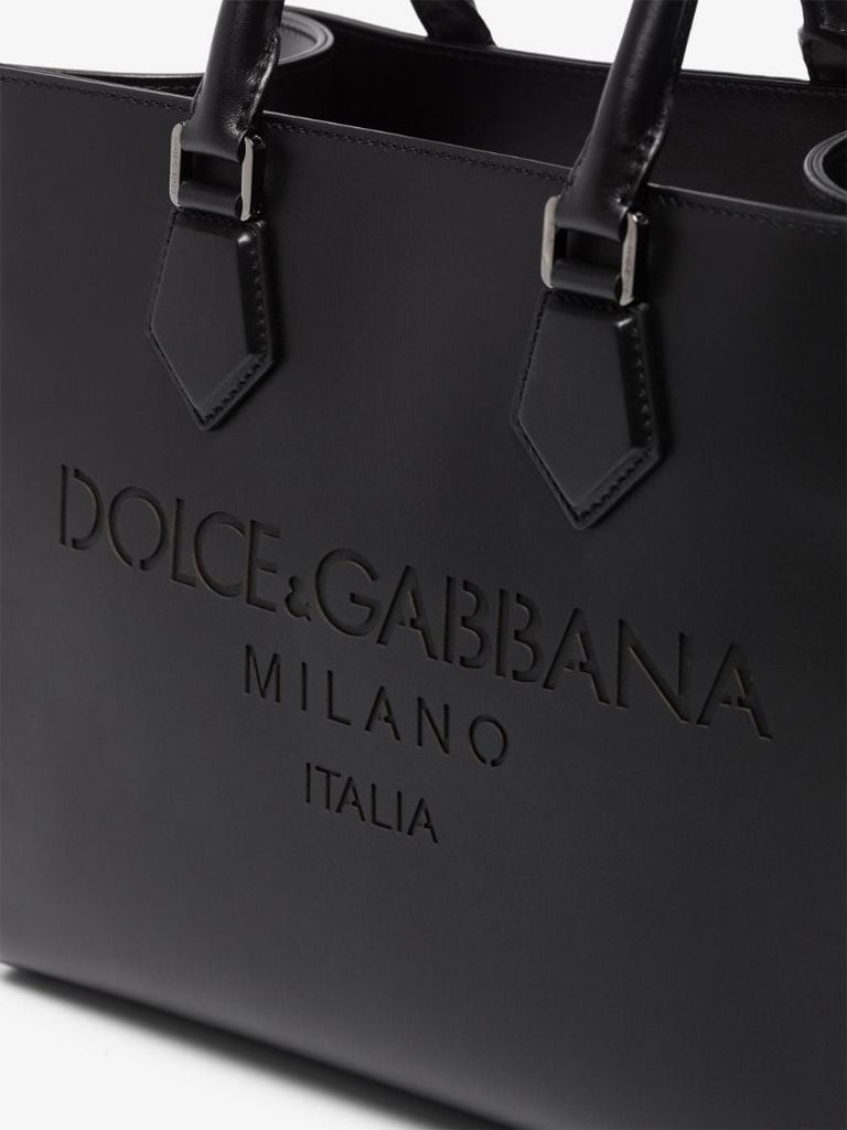 Black Leather Tote Bag