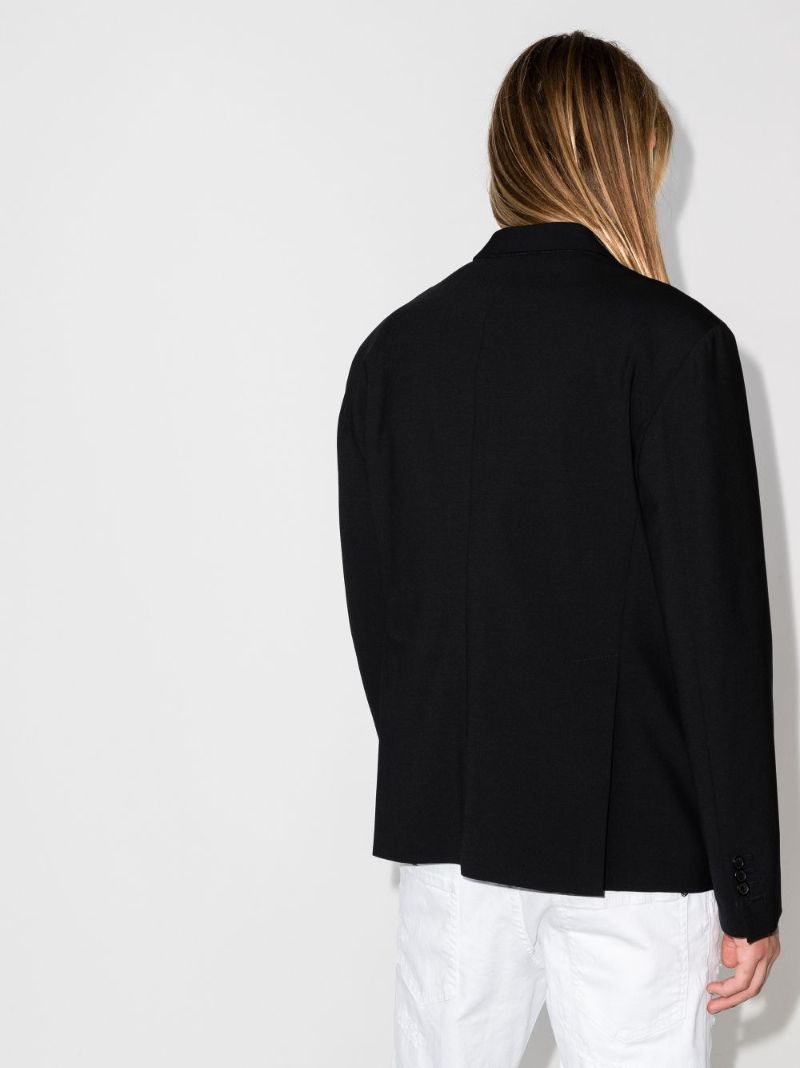 Zipped Single-breasted Blazer