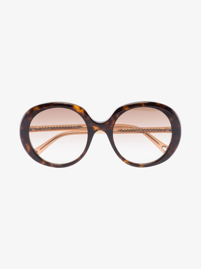 Brown Oversized Oval Sunglasses