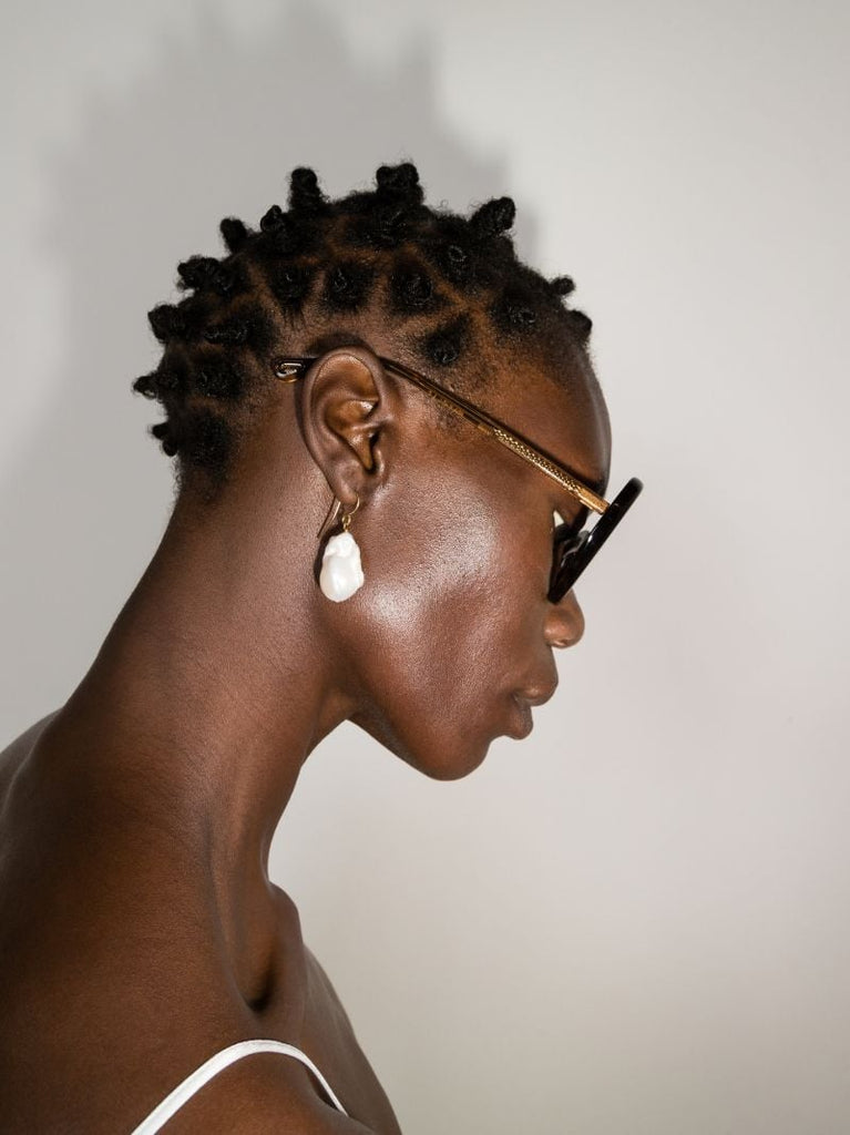 Brown Oversized Oval Sunglasses