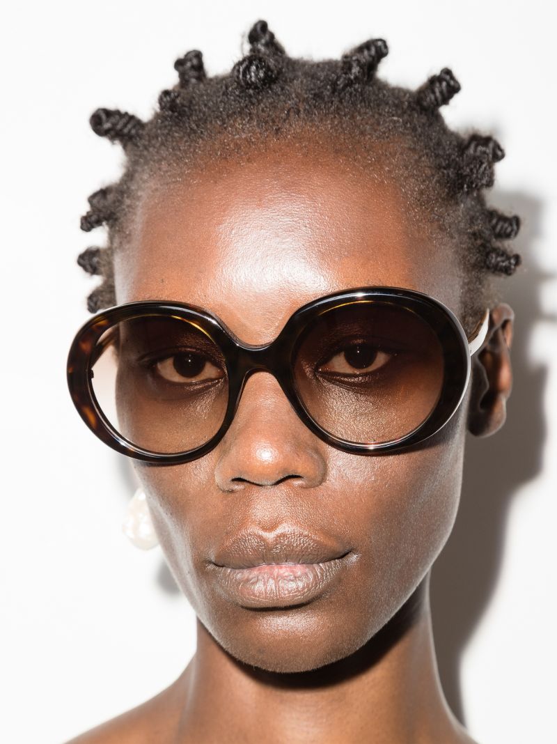 Brown Oversized Oval Sunglasses