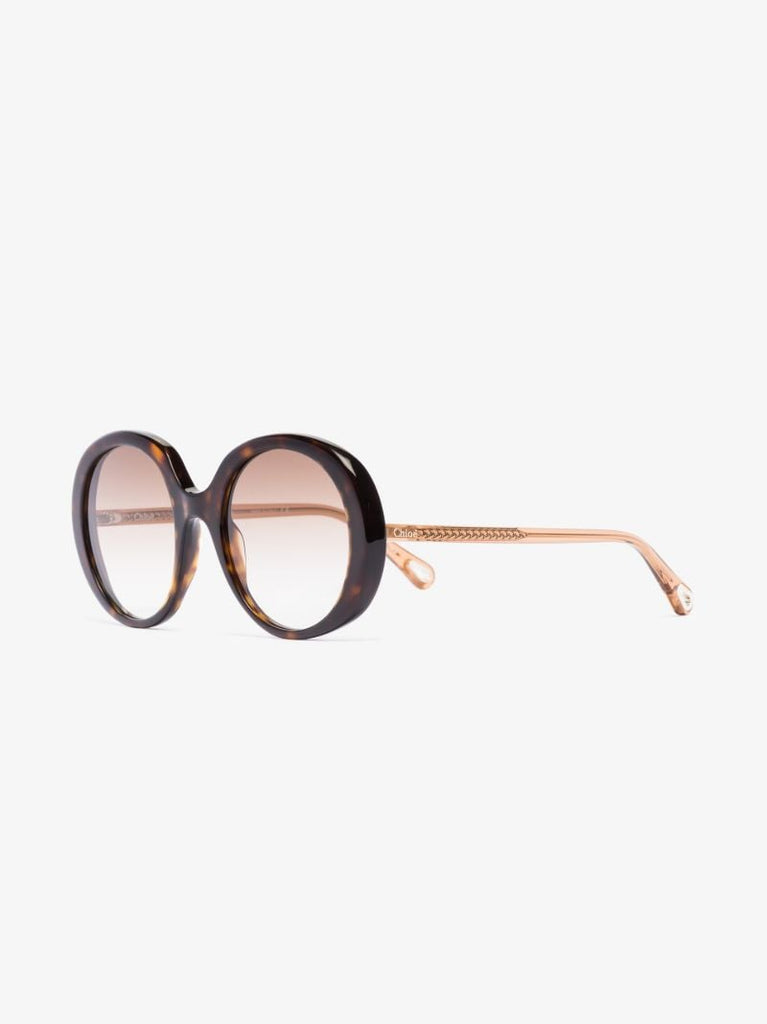 Brown Oversized Oval Sunglasses