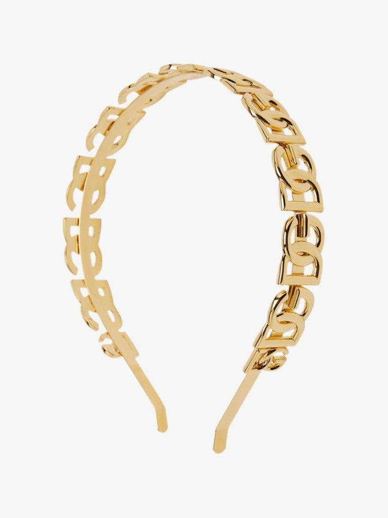 Gold Tone Dg Logo Headband