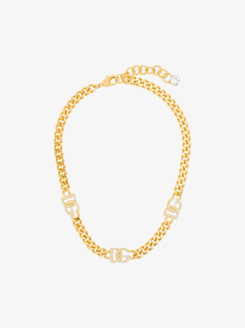 Triple Dg Logo Chain Necklace